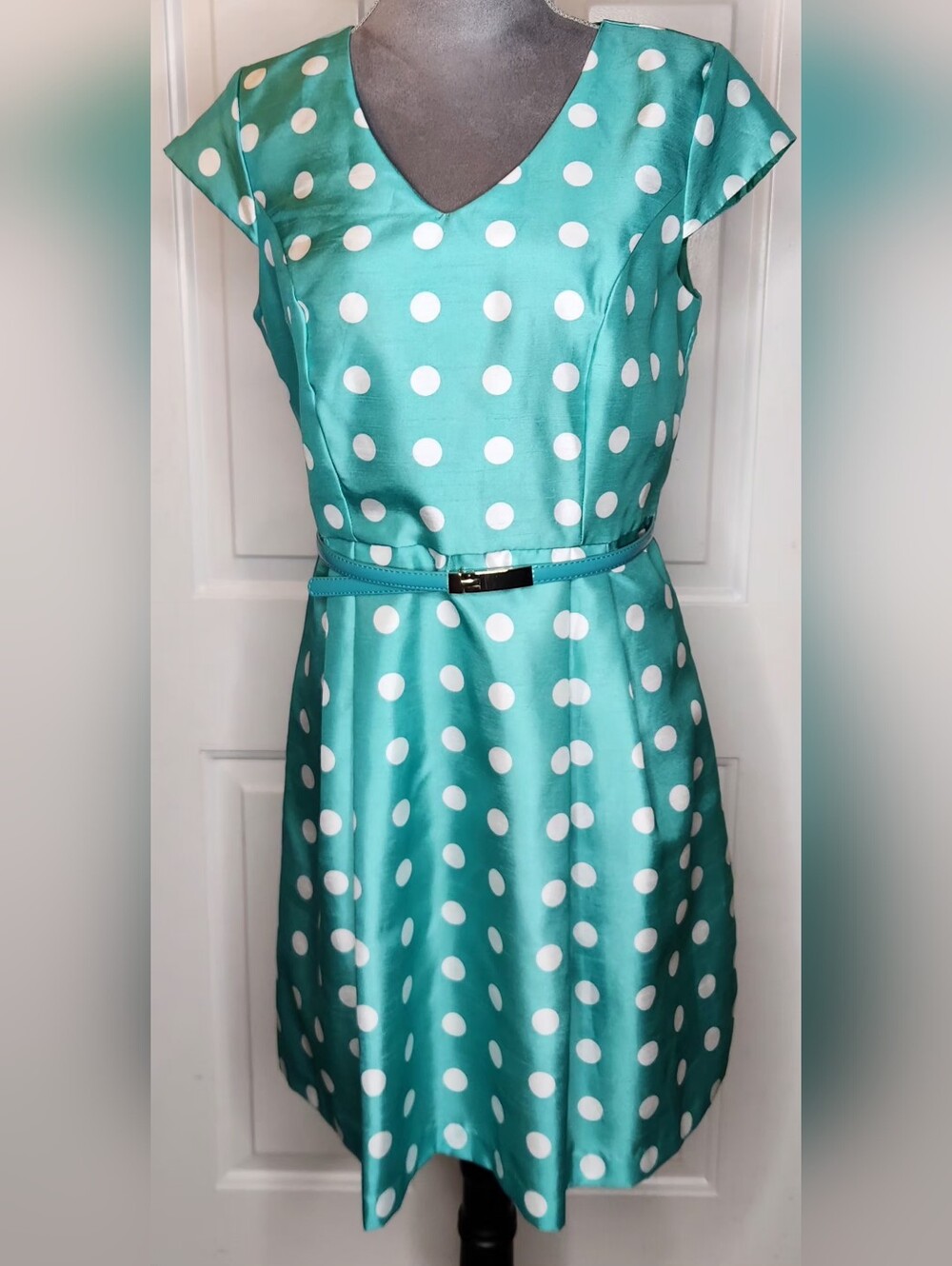 R&K Teal Dress Label Close-Up Size 12P